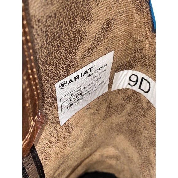 MEN'S Ariat Ricochet Western Boot Brown Size 9D - Picture 8 of 8